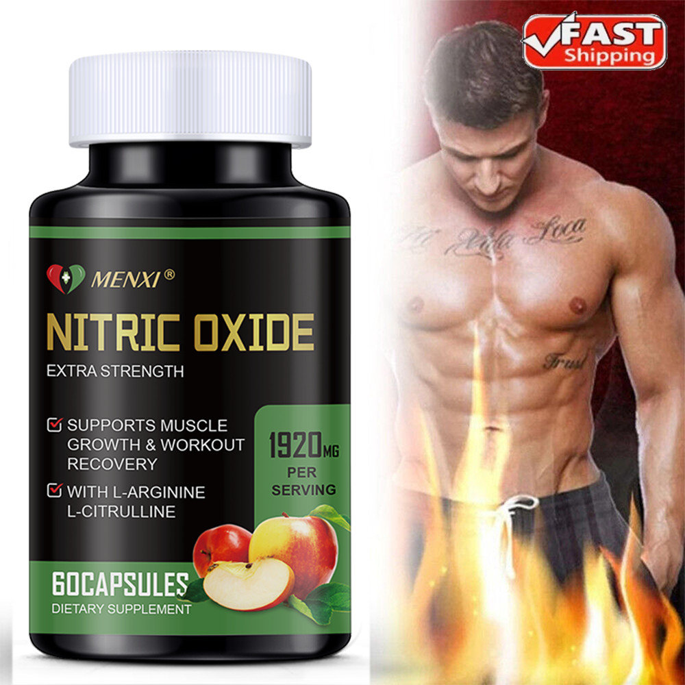 Nitric Oxide Booster 60 Capsules for Blood Circulation and Flow,Endurance/Energy