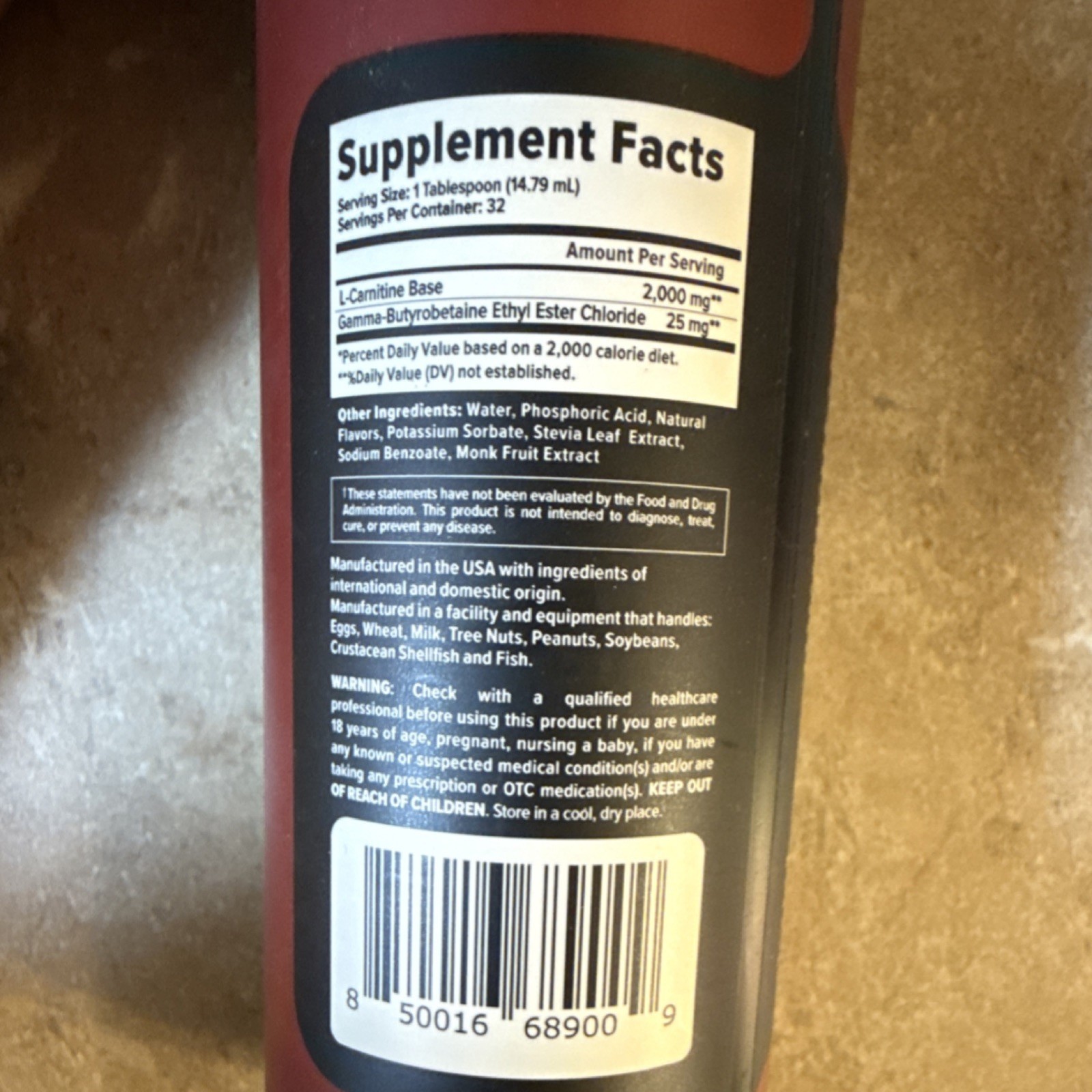 InnoSupps Volcarn 2000 Thermogenic Carnitine Lemon Lime 2000mg 25mg 473mL