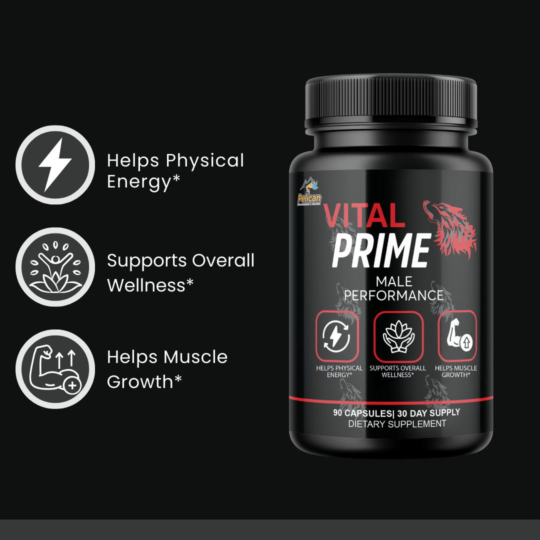 Vital Prime- Bodybuilding & Men’s Health Support- 12 Bottles- 1080 Capsules