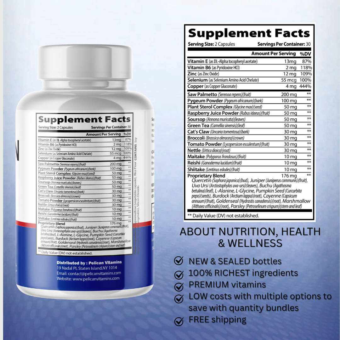Prostan Plus- Prostate Support- 60 Capsules
