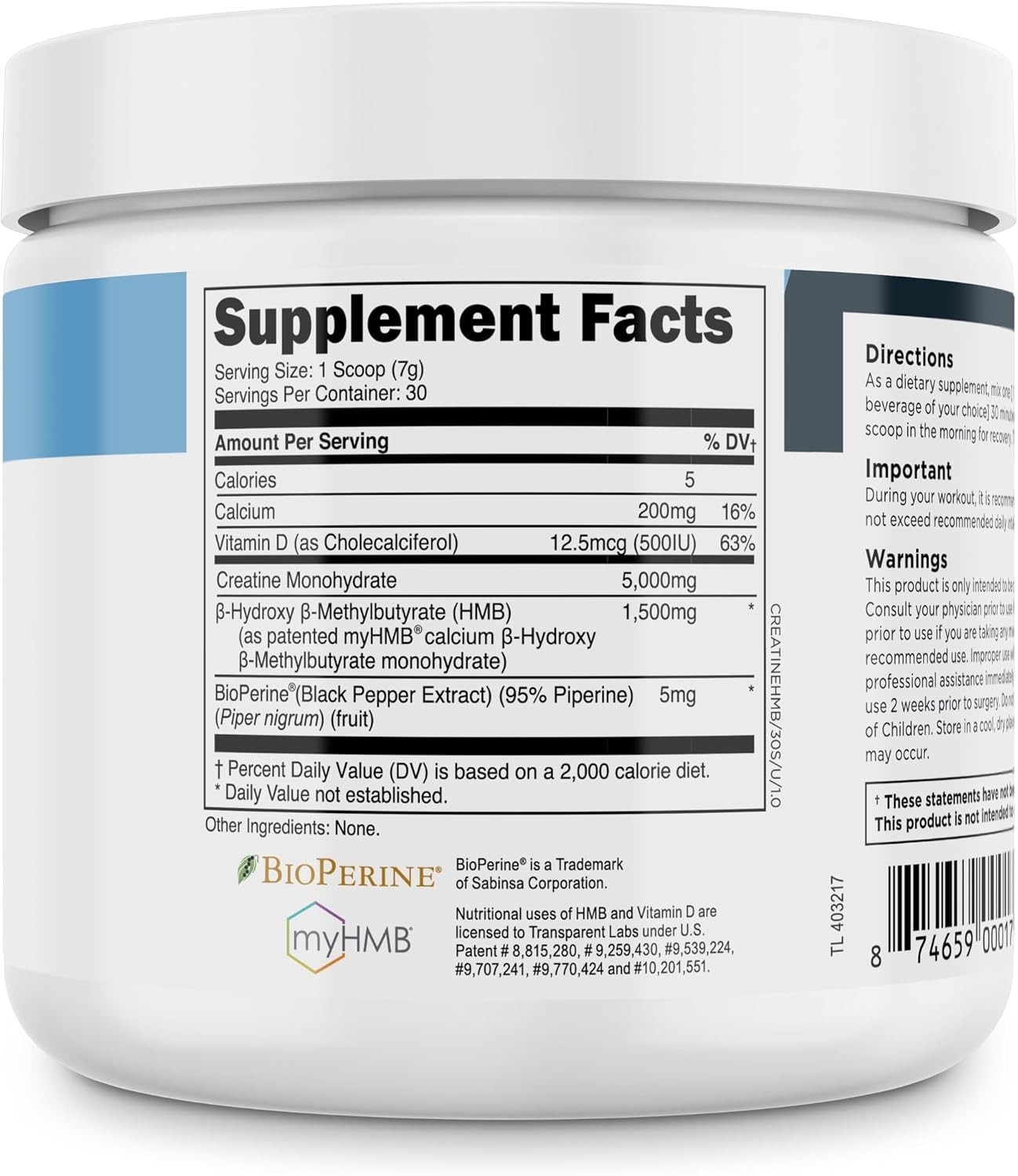 Creatine HMB – Creatine Monohydrate Powder with HMB for Muscle Growth, Increa…