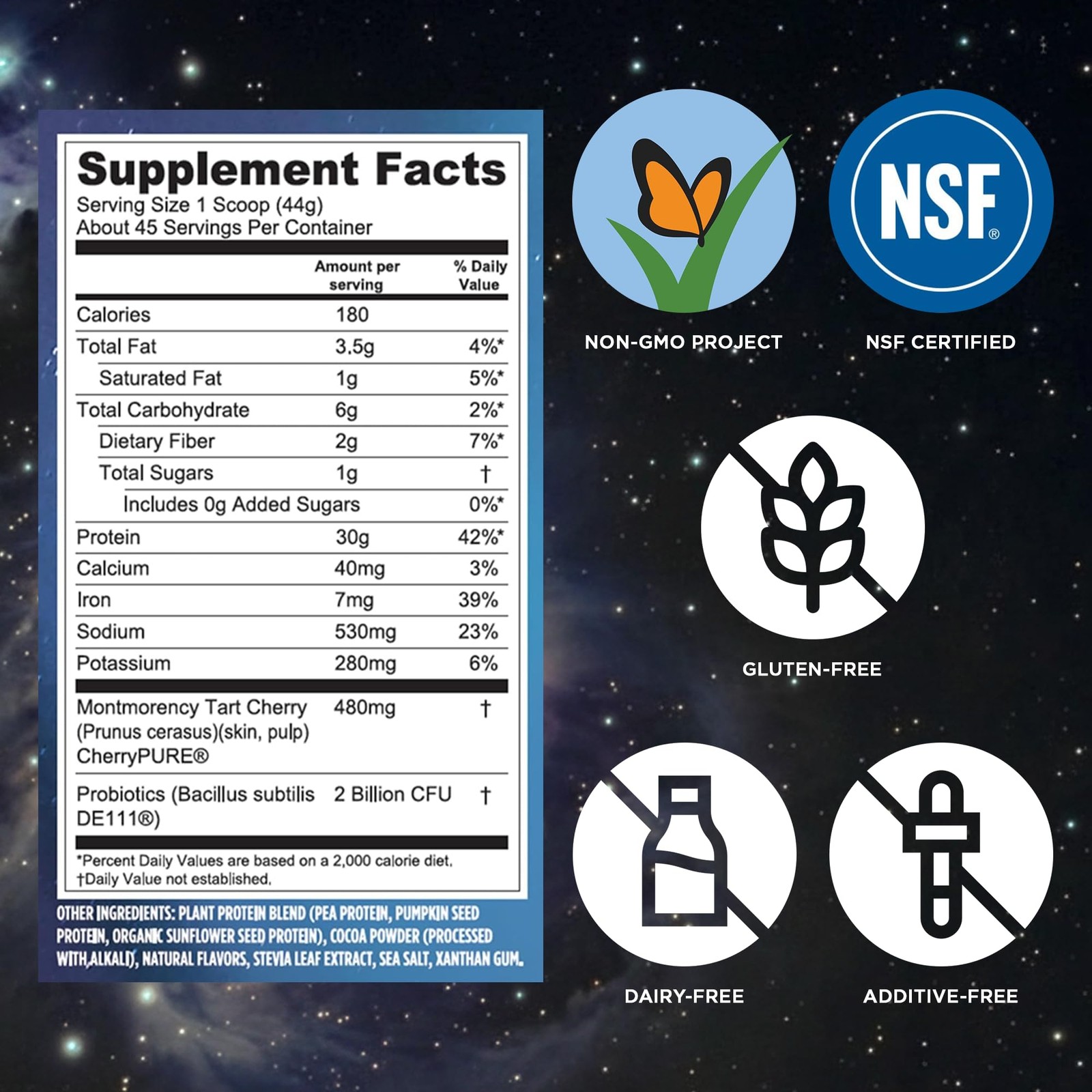 Vega Sport Vegan Protein Powder + Recovery 30g Plant Based Protein per Servi…