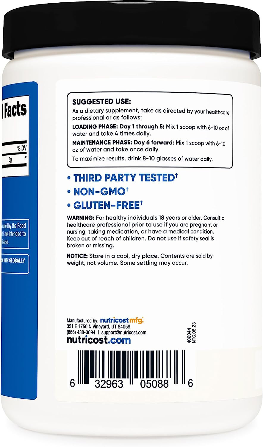 Nutricost Creatine Monohydrate Micronized Powder 5G Per Serv Micronized Creatine