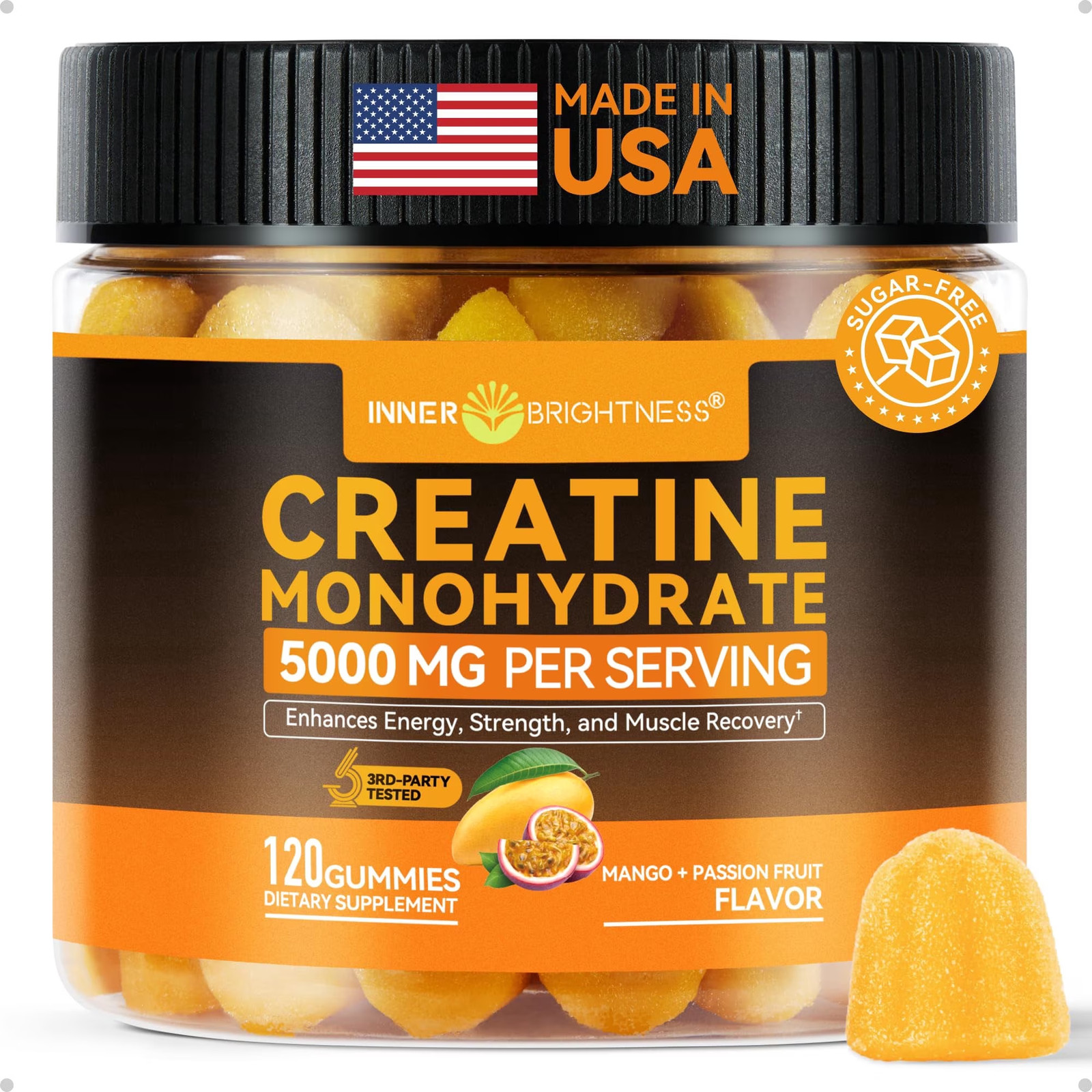 Creatine Monohydrate Gummies for Men & Women 5000 Mg, 3Rd Party Tested, Creatine