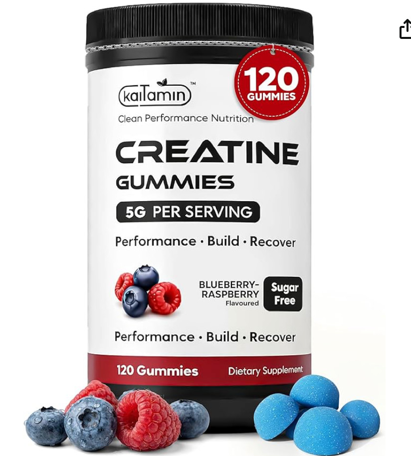 Creatine Monohydrate Gummies 5g – 120 Vegan Creatine Gummies for Muscle Growth,