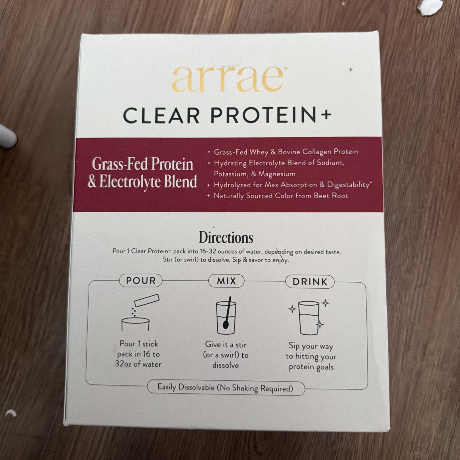 Arrae Clear Protein – Natural Protein Supplement Smooth Texture Easy to Mix 1…