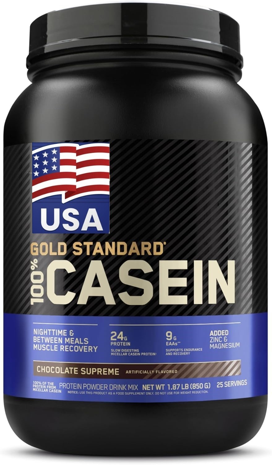 Proteína Caseína en Polvo Digestión lenta Recuperación Muscular Nocturna 1.8Lb