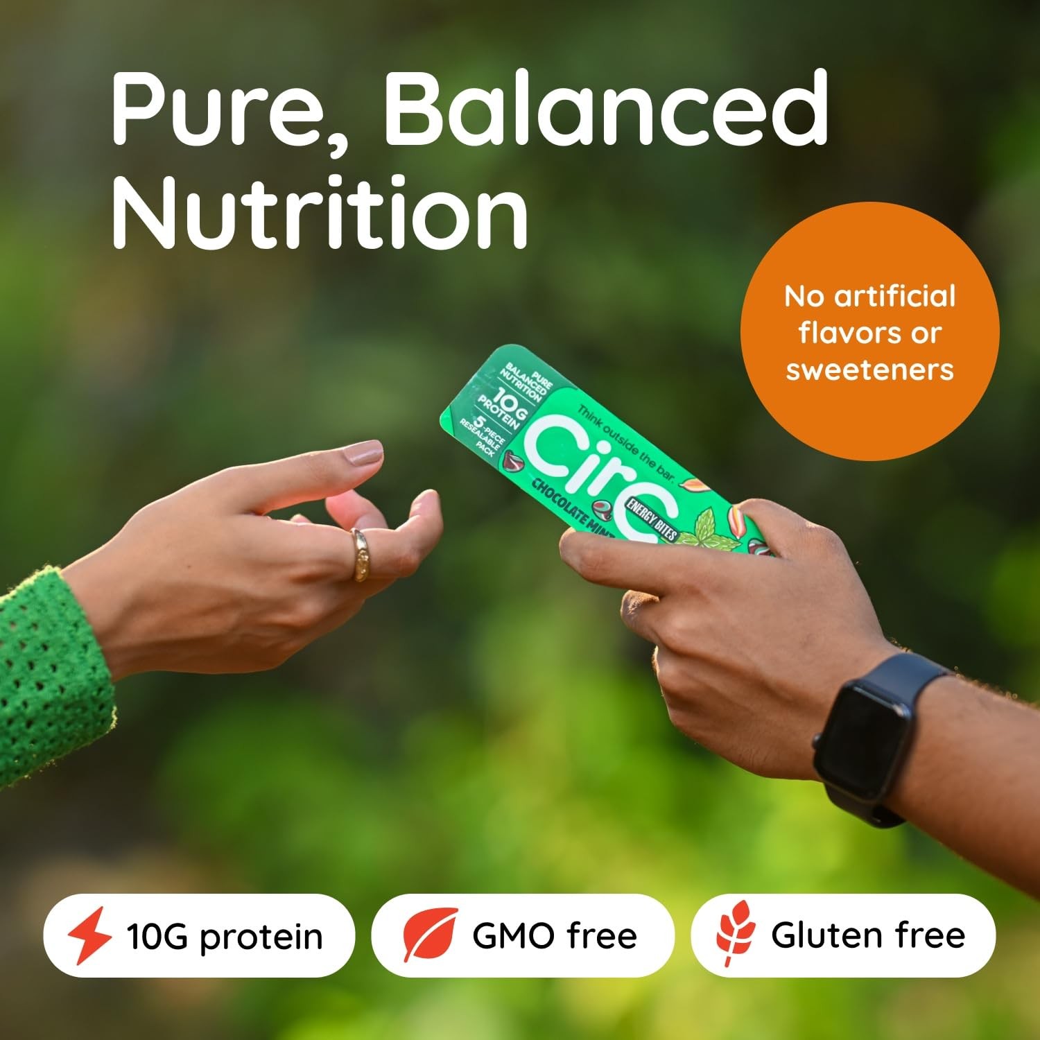 CirC Energy Bites – 12x Mint Choc Chip Gluten-Free Protein Balls – 10g Protein
