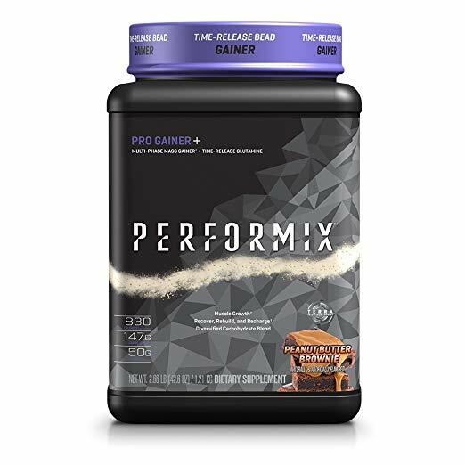 Performix | PRO GAINER – Mass Gainer + Glutamine | Peanut Butter Brownie, 2.7 lb
