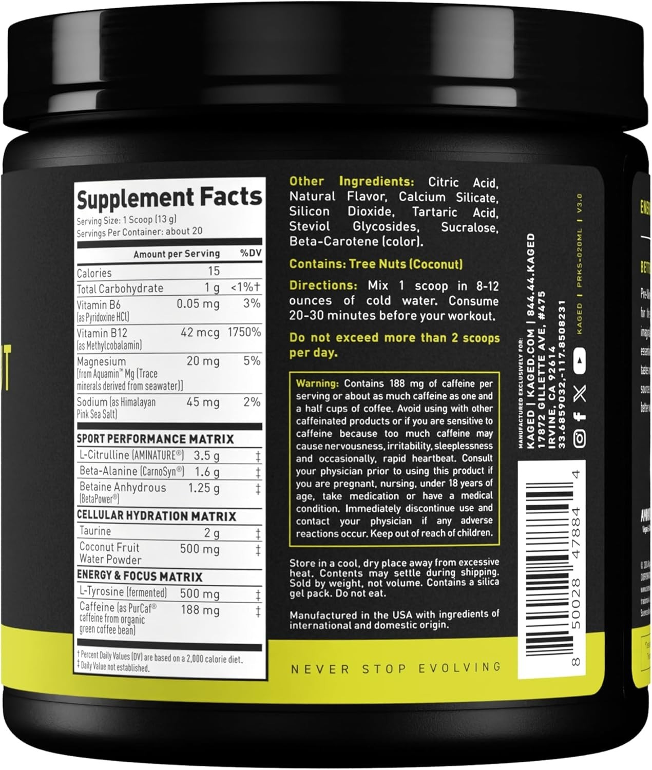 Sport Certified Pre Workout Powder for Men & Women – Plant-Based Energy Support