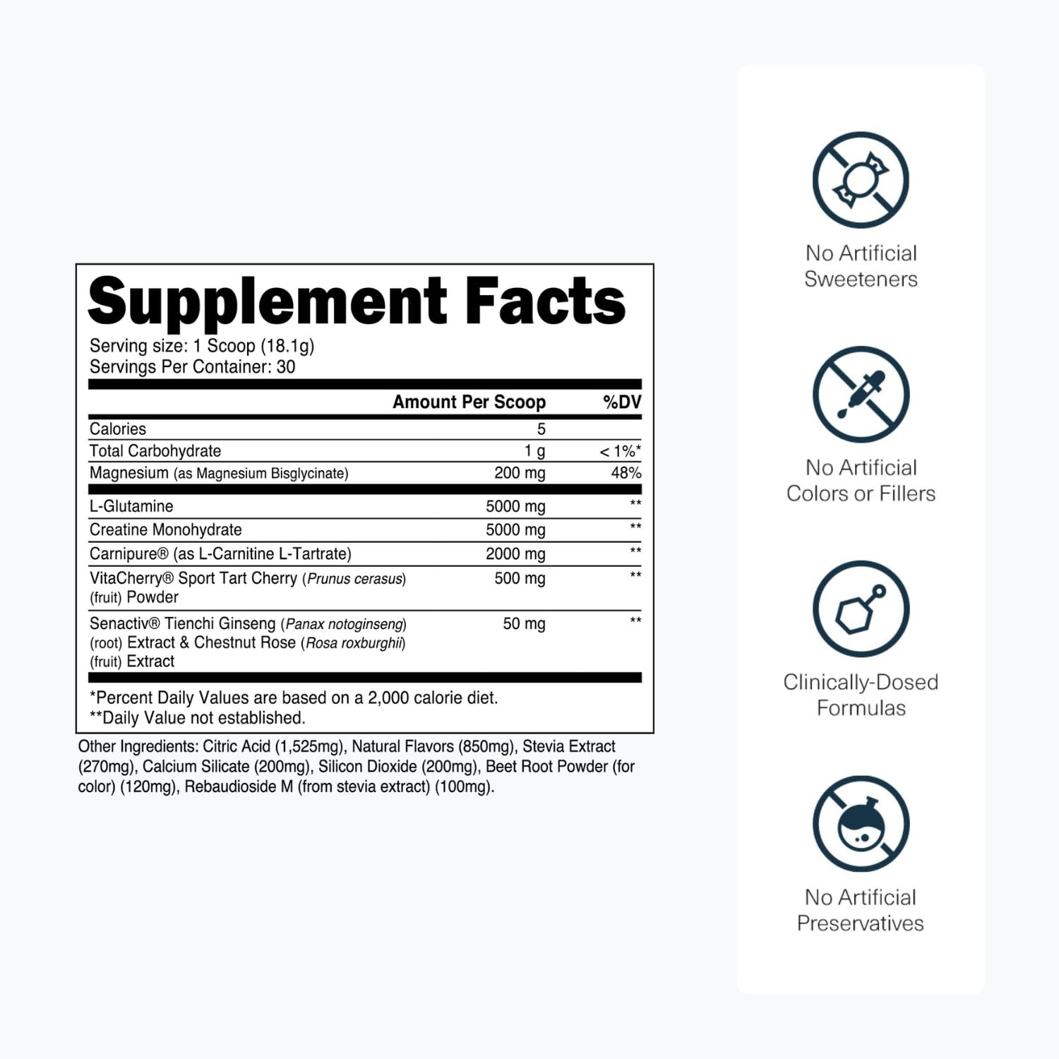 Transparent Labs Post PostWorkout Recovery Muscle Builder with LGlutamine, B…
