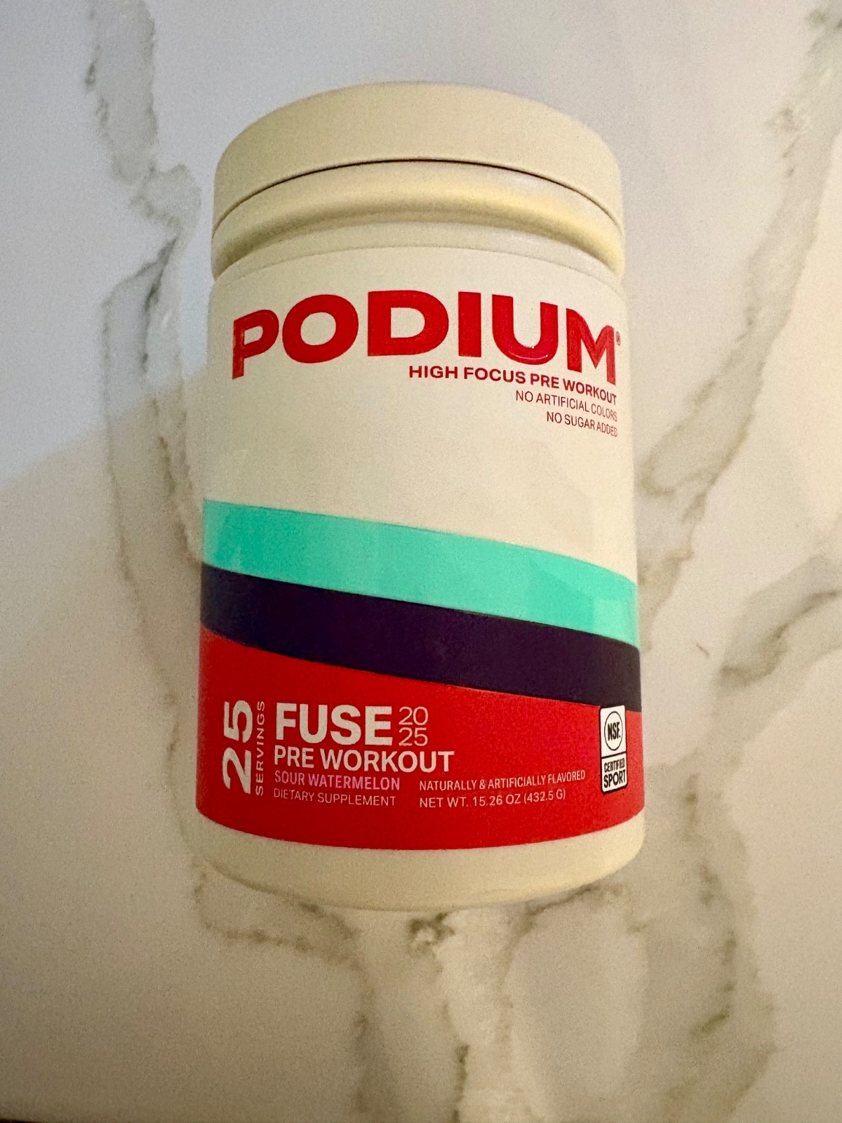 Podium Pre-Workout Powder Sour Watermelon 25 Servings Gluten-Free