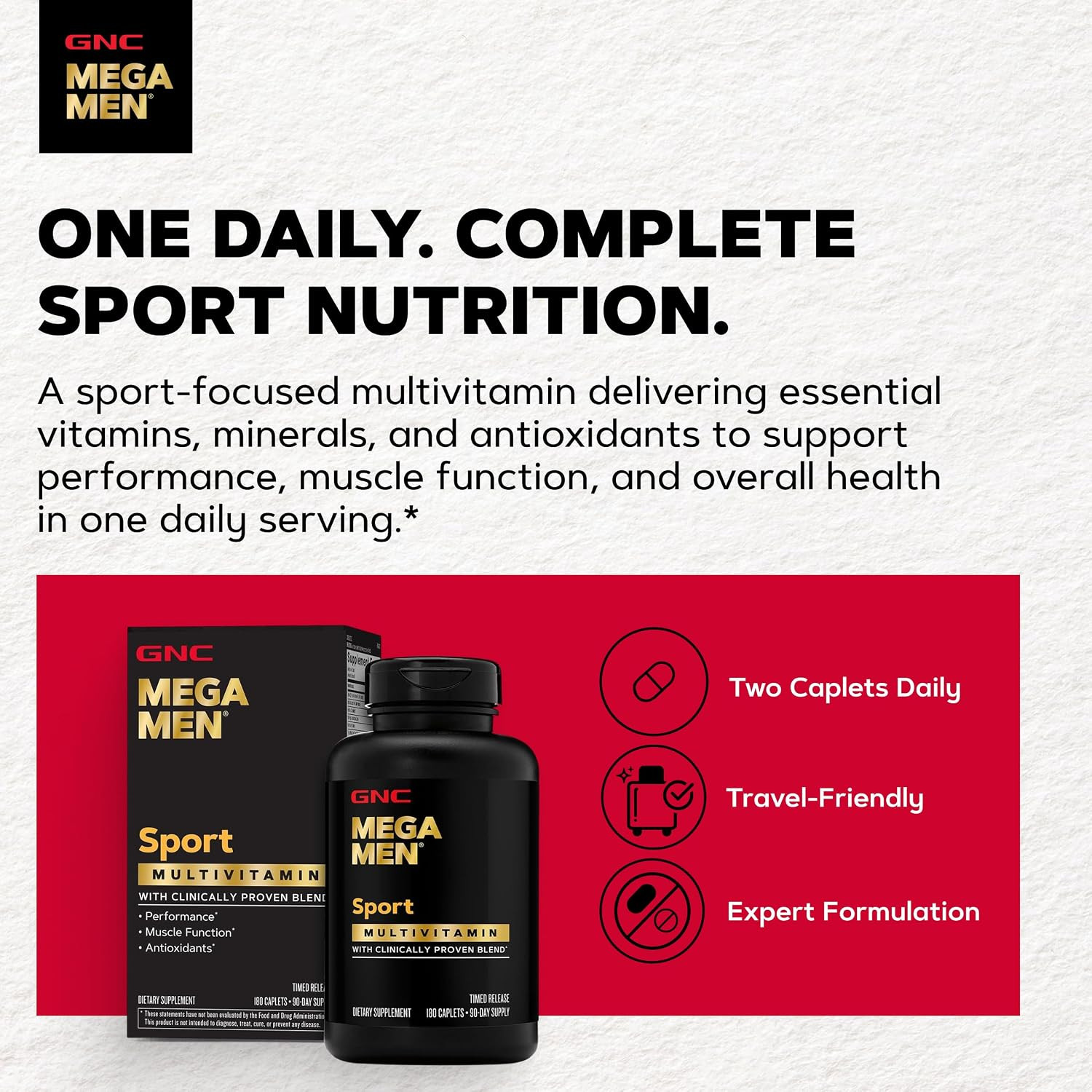 Mega Men Sport Multivitamin | Performance, Muscle Function, and General Health
