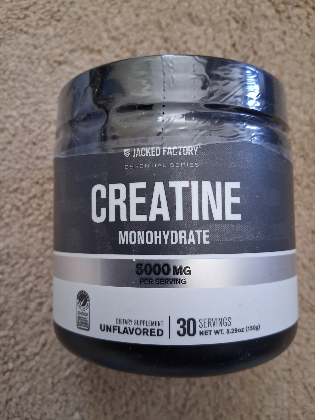 JF Creatine Monohydrate 5000 mg 30 Servings Unflavored
