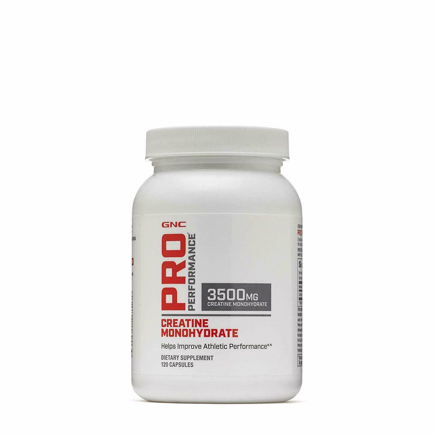 GNC ProPerformance Creatine Monohydrate 3500mg 120 Capsules(EXP:04/2027)
