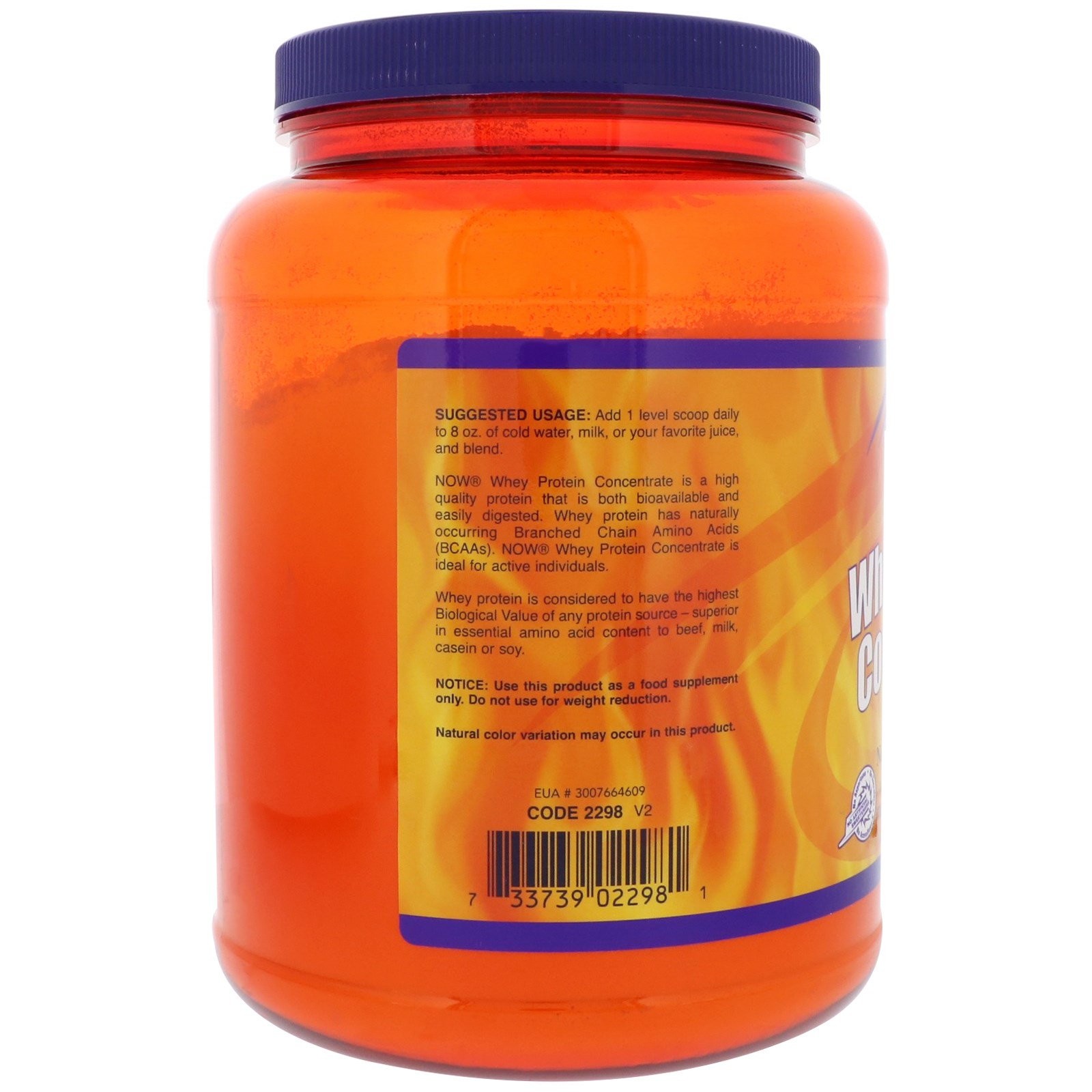 Now Foods, Sports, Whey Protein Concentrate, Natural Unflavored, 1.5 lbs (680 g)
