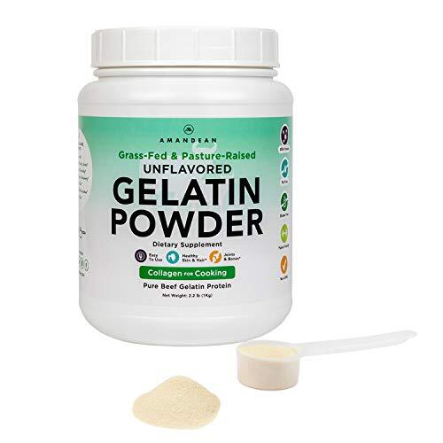 Premium Gelatin COLLAGEN Powder BEEF Grass Fed Unflavored 2.2LB AMANDEAN