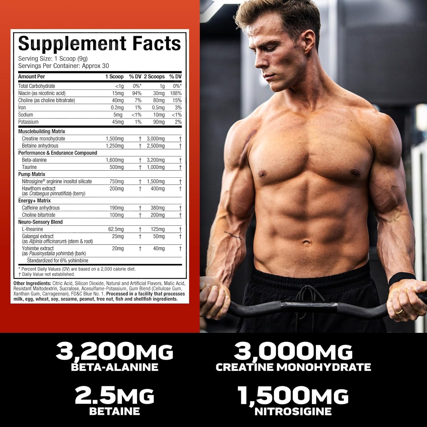 Vapor X5 Pre-Workout Powder – Blue Razz Freeze, 30 Servings for Explosive Energy
