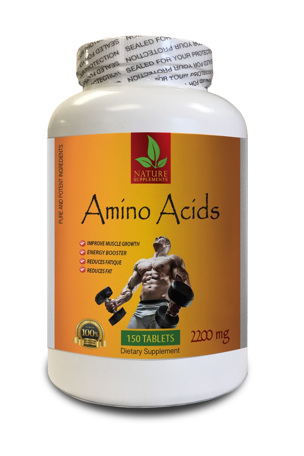 BCAA Amino Acids – AMINO ACIDS 2200mg – Fat Burner – 150 Tablets 1 Bottle