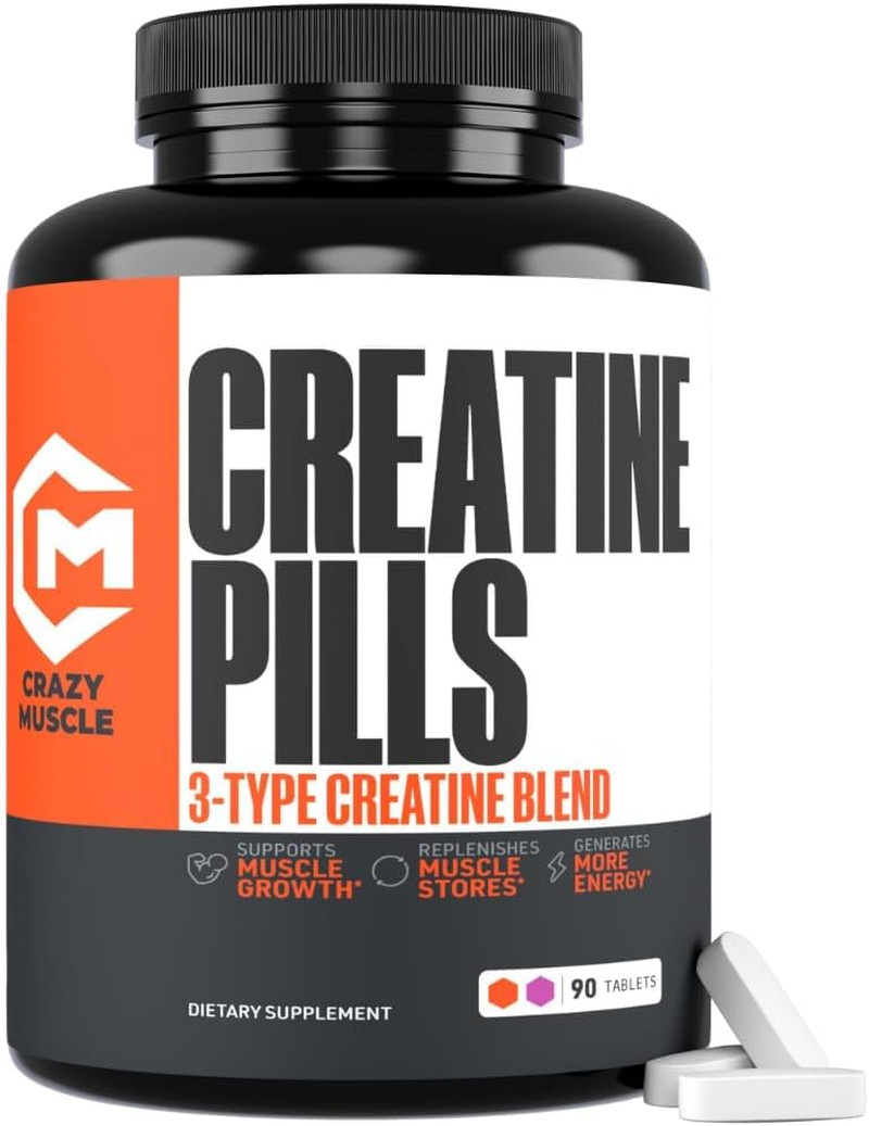 Creatine Pills 5G 3X Pure Creatine Monohydrate Pre Workout Muscle Mass Gainer…