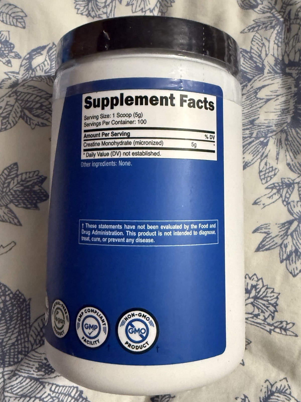 Nutricost Pure Creatine Monohydrate 500 Gram Powder Exp 8/2028 Unflavored