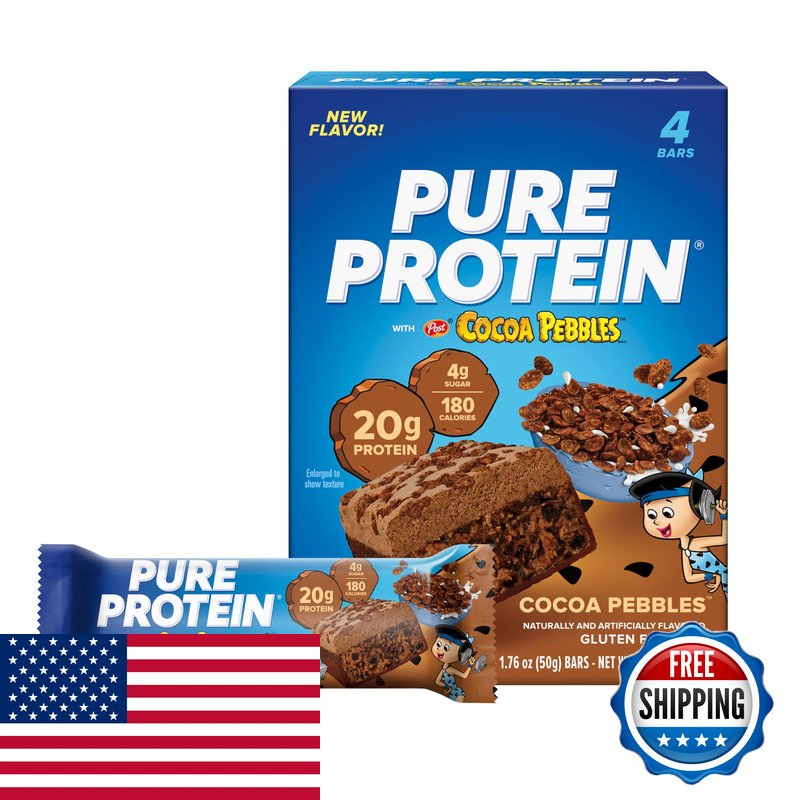 Pure Protein Cocoa Pebbles Protein Bars 20G Protein 4G Sugar 180 Calories 4