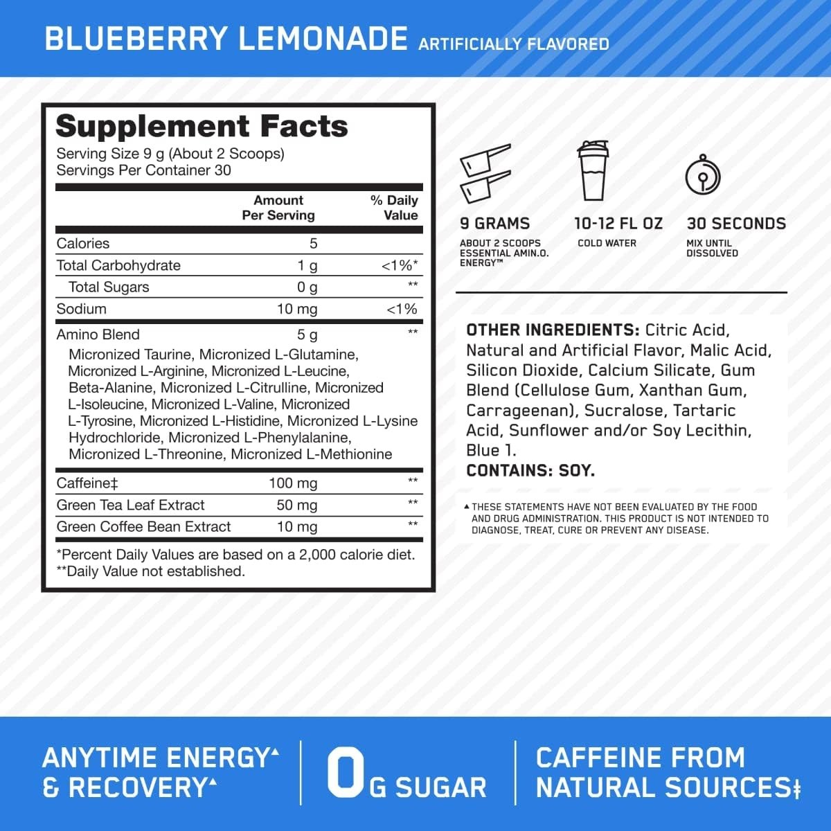 Amino Energy – Pre Workout with Green Tea, BCAA, Amino Acids, Keto Friendly, …