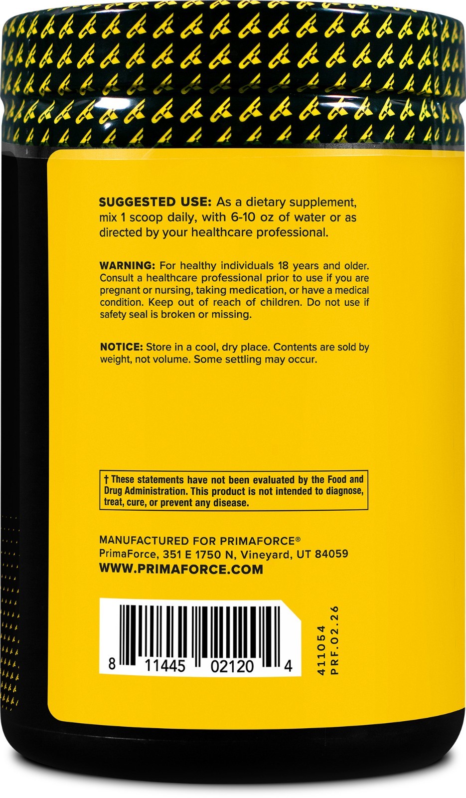 PrimaForce BCAA Powder (Pineapple Mango) – 2:1:1 BCAAs, Post-Workout Recovery