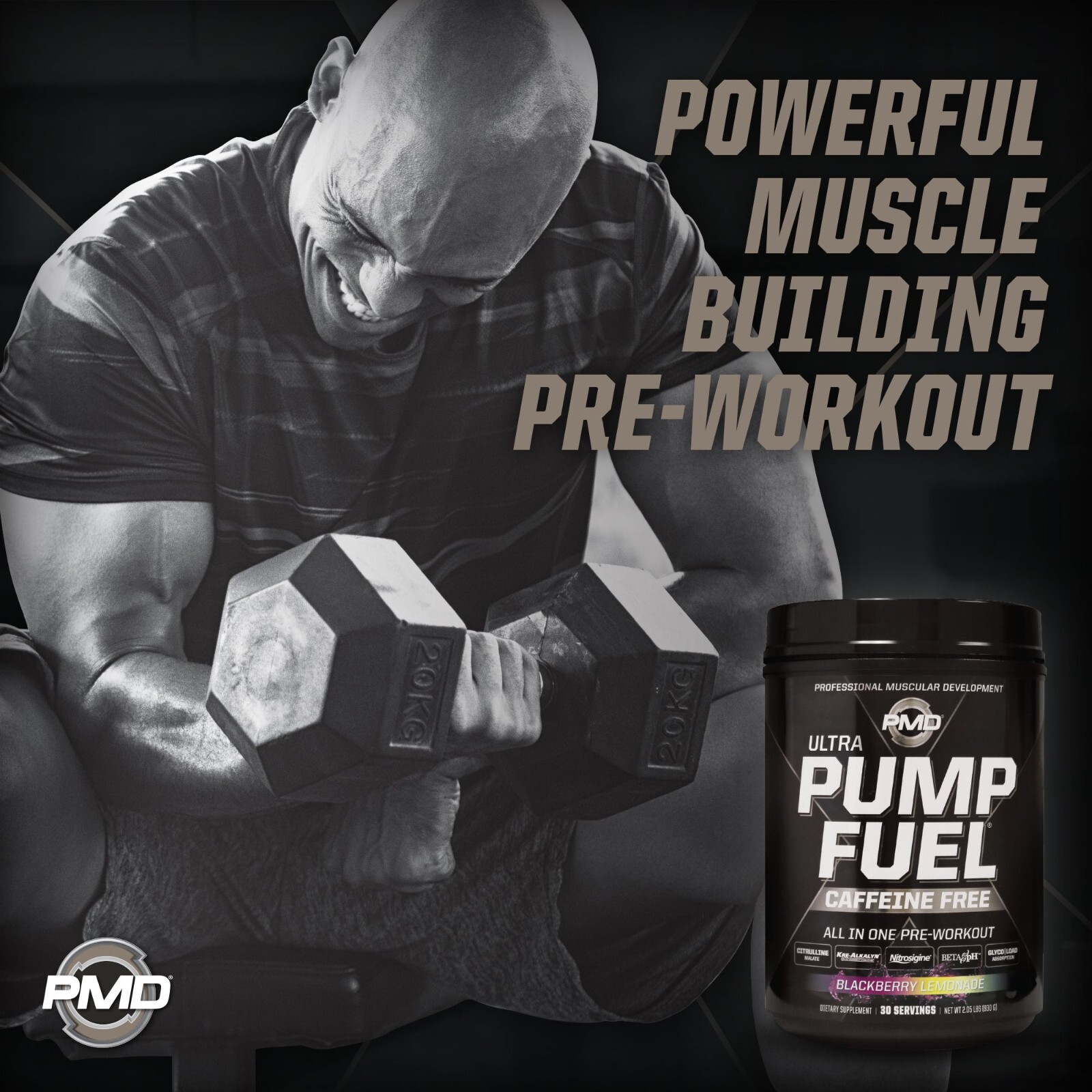 PMD SPORTS PUMP FUEL ULTRA – CAFFEINE FREE – BLACKBERRY LEMONADE (30 servings)