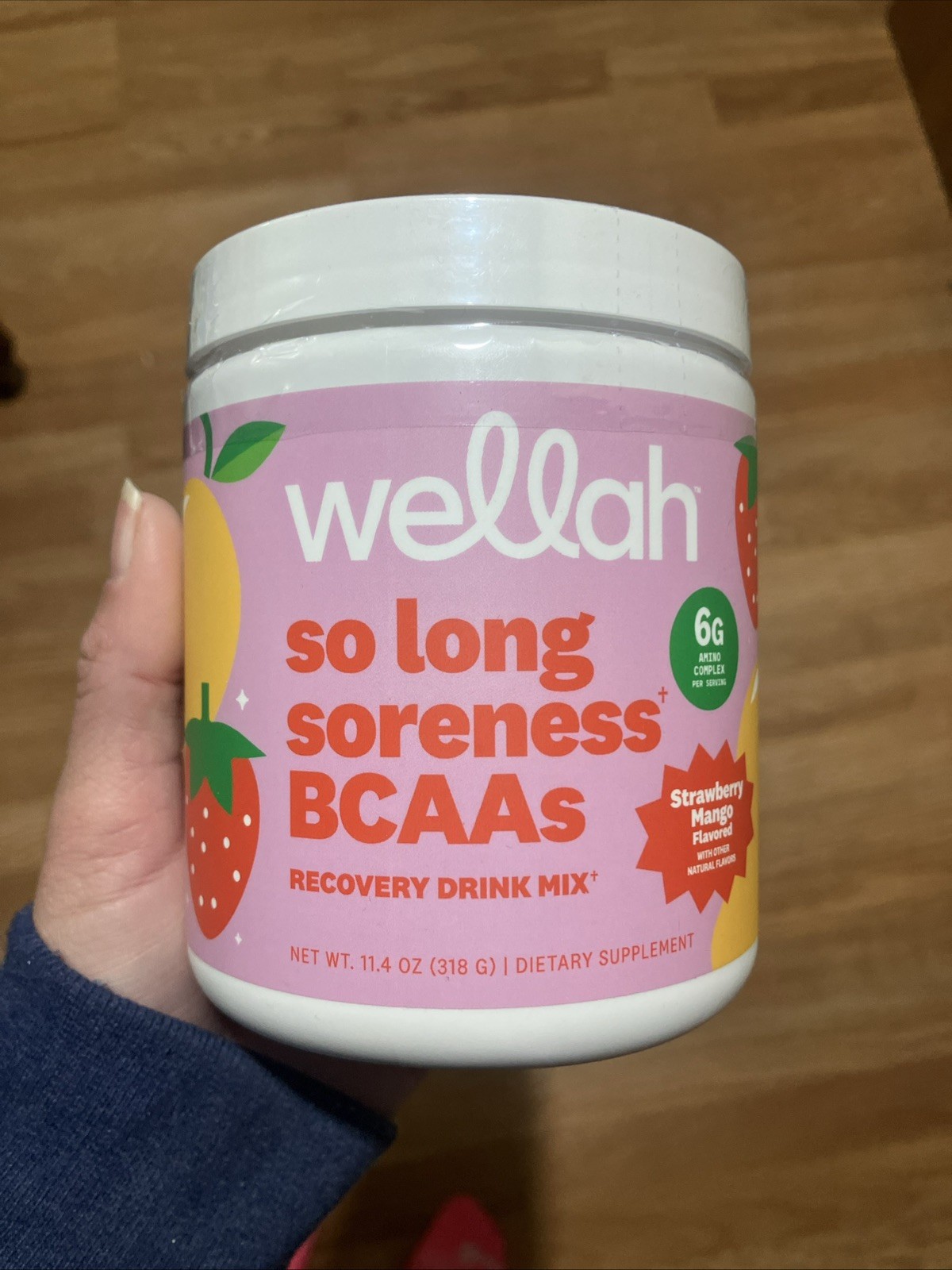 Wellah So Long Soreness BCAA Powder (Strawberry Mango Flavored) 30 Servings