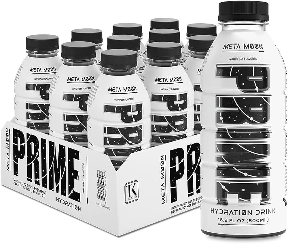 Prime Hydration Meta Moon Sports Drinks 16.9 Fl Oz (Pack of 12)