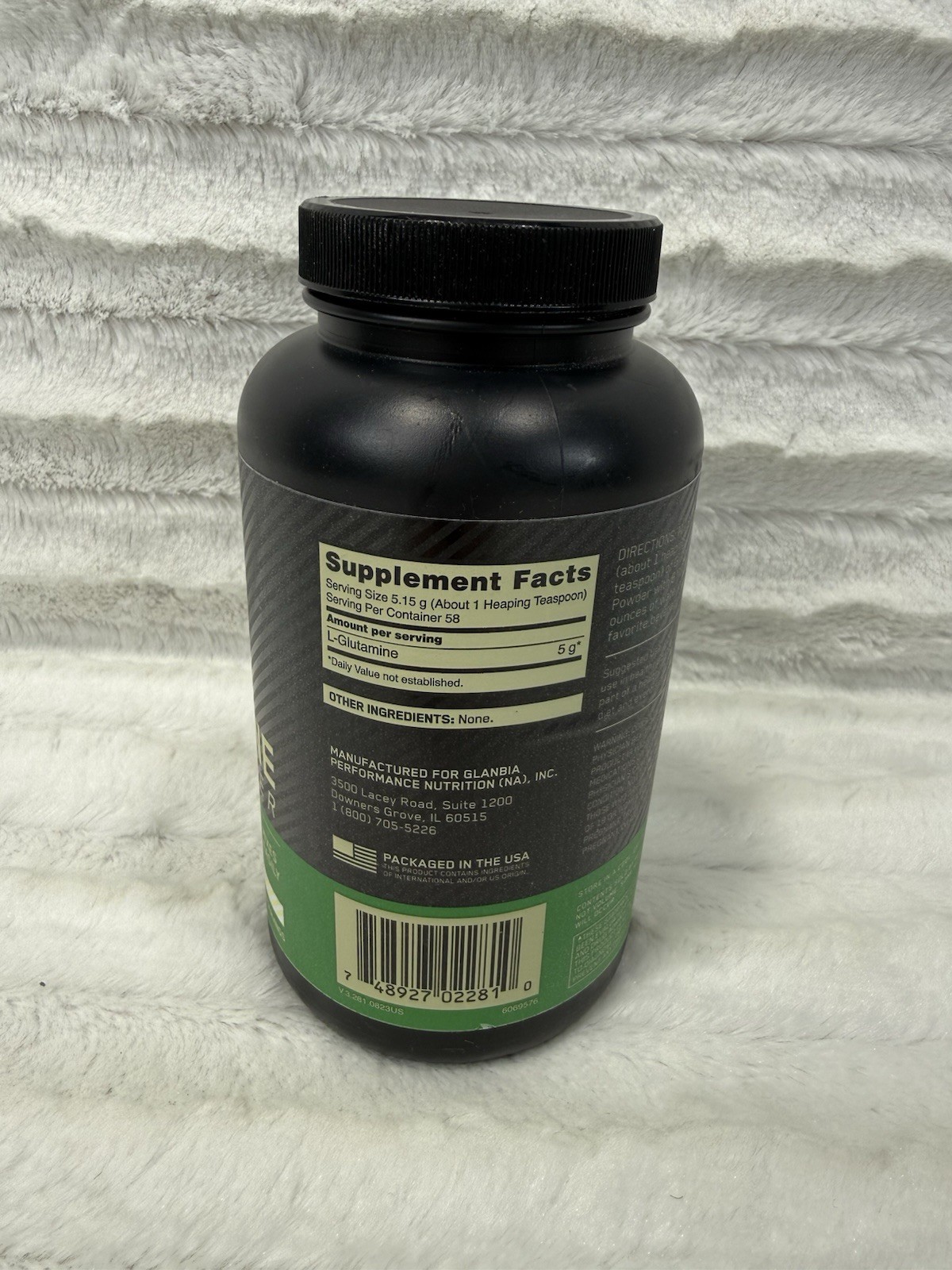 Glutamine Powder, Unflavored, 10.58 oz (300 g) exp 02/20/28