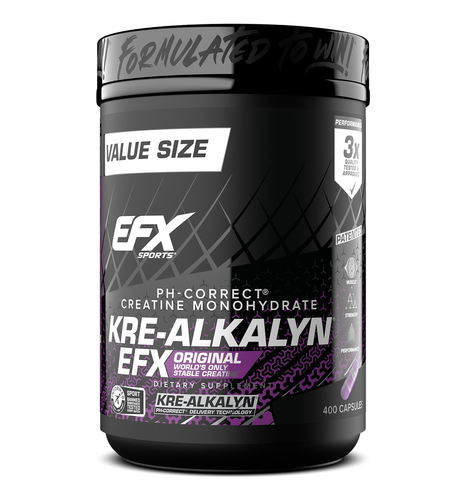 Kre-Alkalyn EFX | pH Correct Creatine Monohydrate Pill Supplement | Strength,…