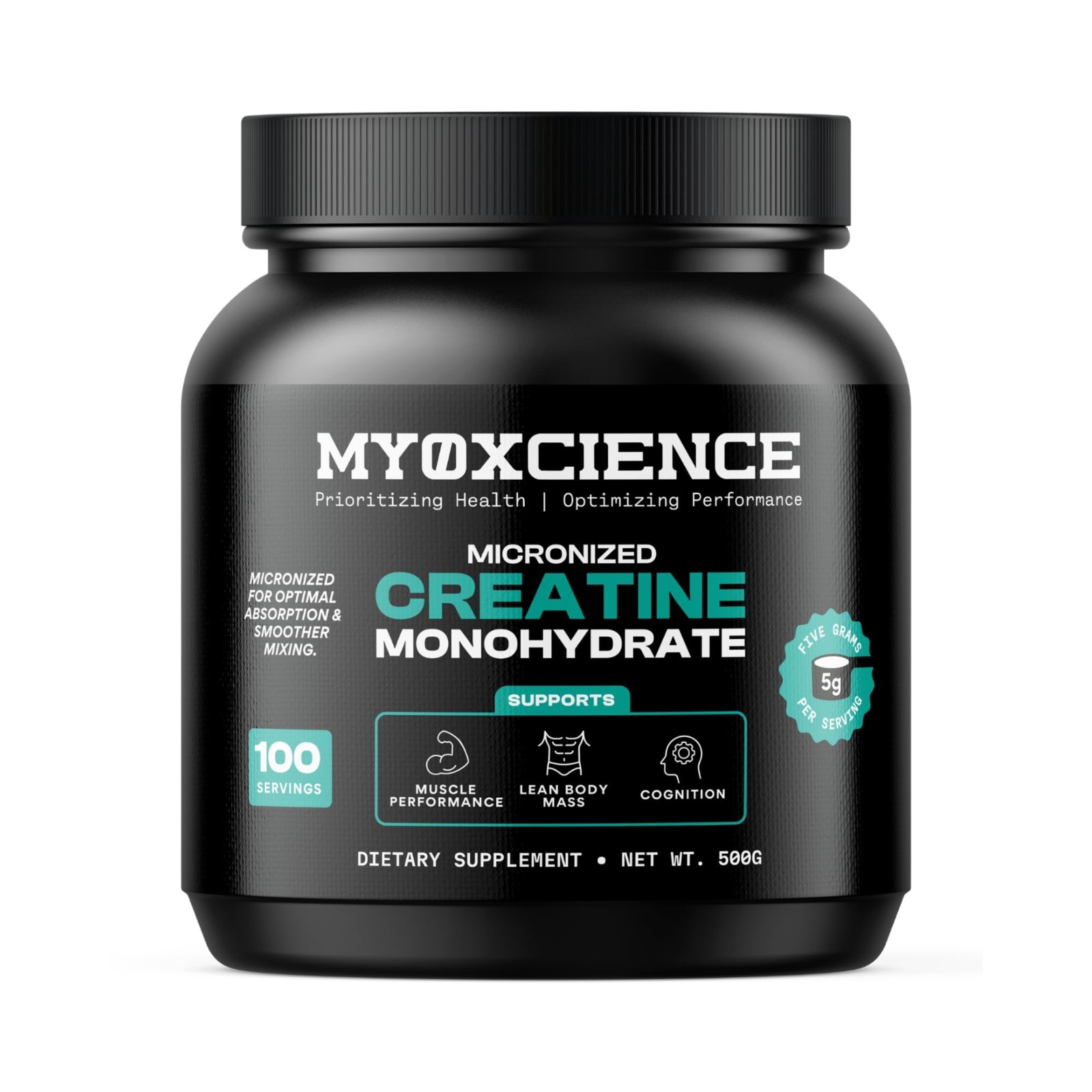 Micronized Creatine Powder for Muscle Performance, Lean Mass & Cognition – 100 S