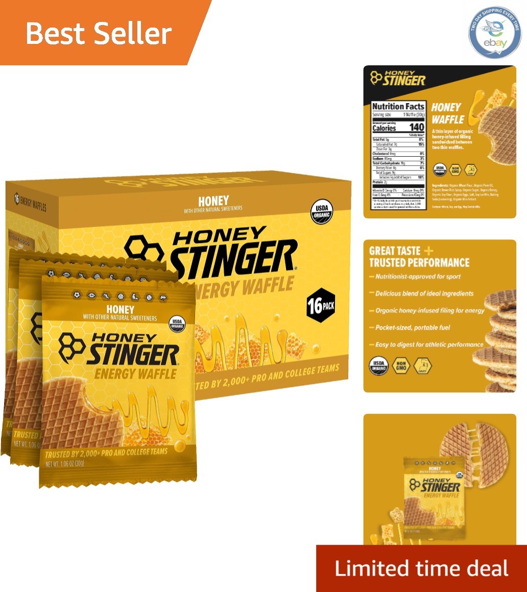 16 Count Energy Stroopwafel – Organic Honey Flavor for Endurance Athletes