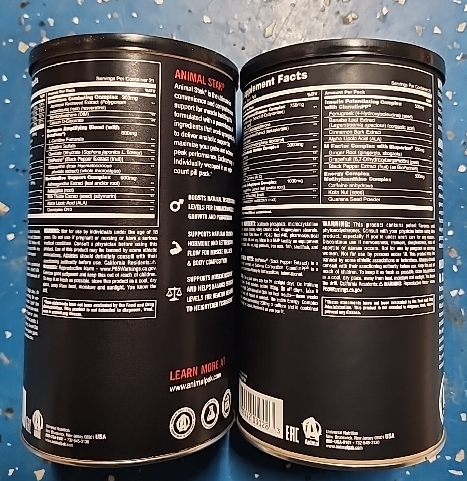 Universal Nutrition Animal M-Stak 21 PACKS Animal Stak 21 Packs Ships FREE