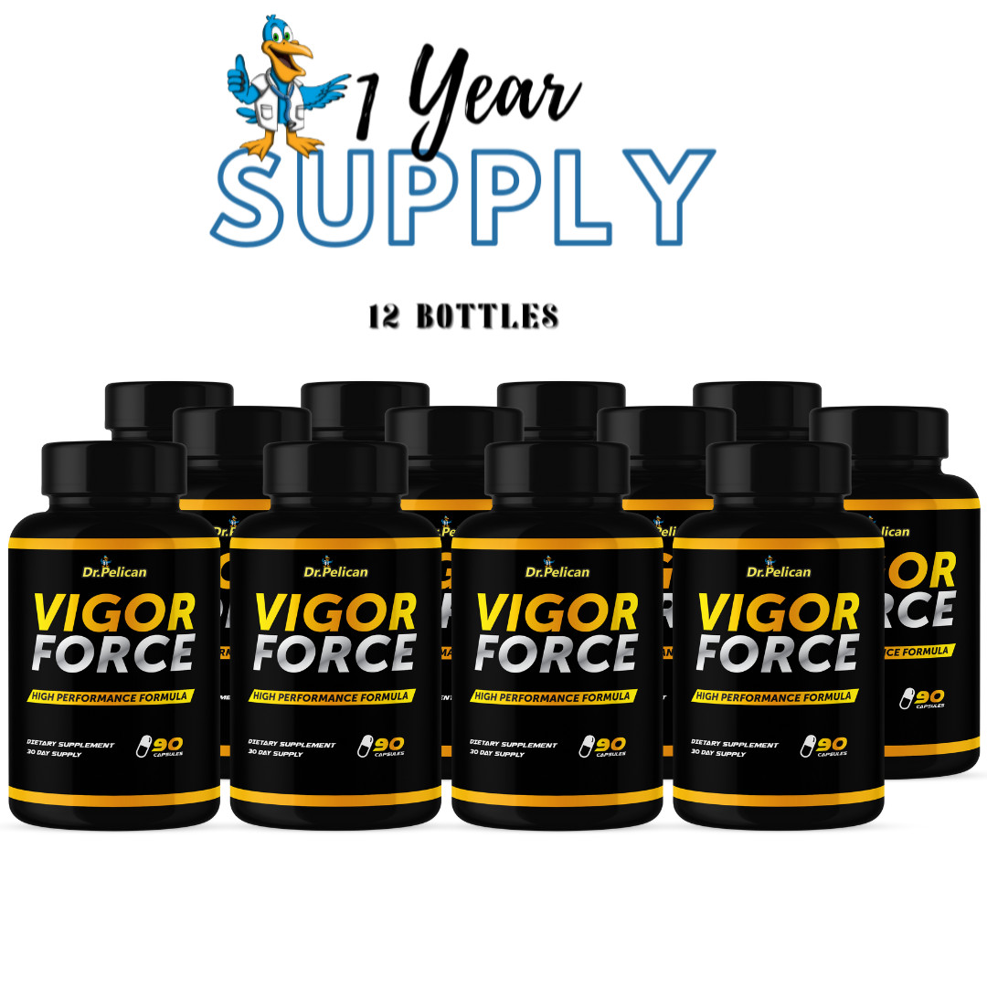 Vigor Force- Bodybuilding & Men’s Health Support- 12 Bottles- 1080 Capsules