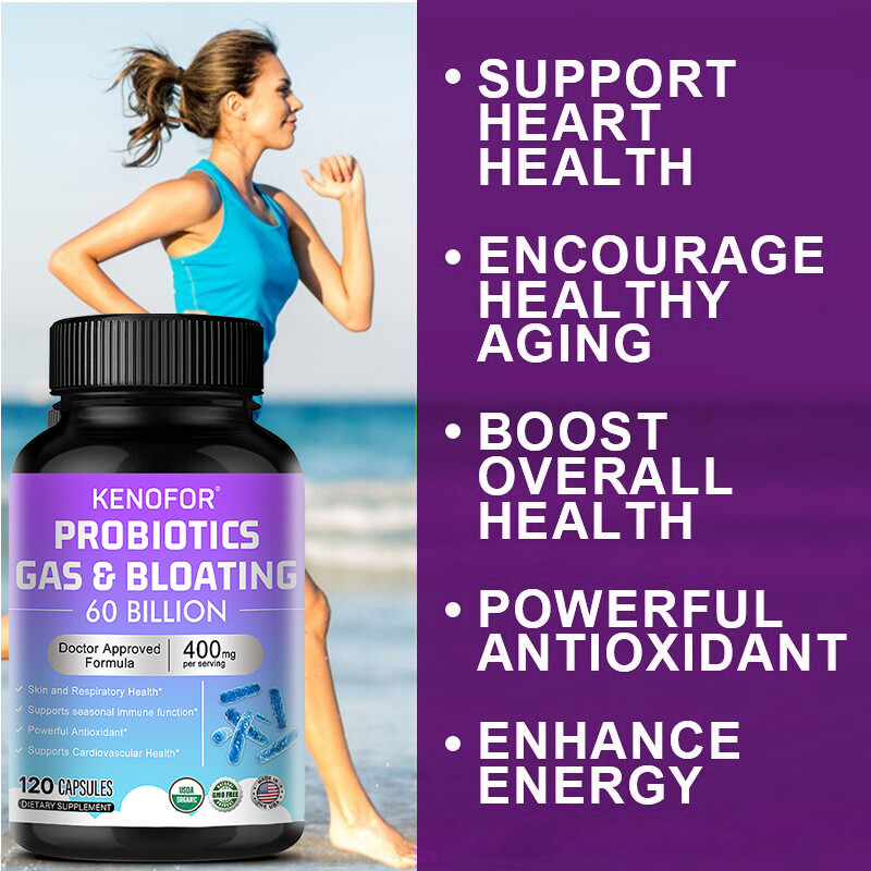 60 Billion CFU Probiotics – Daily Digestive Gut Health Supplement for Men Women