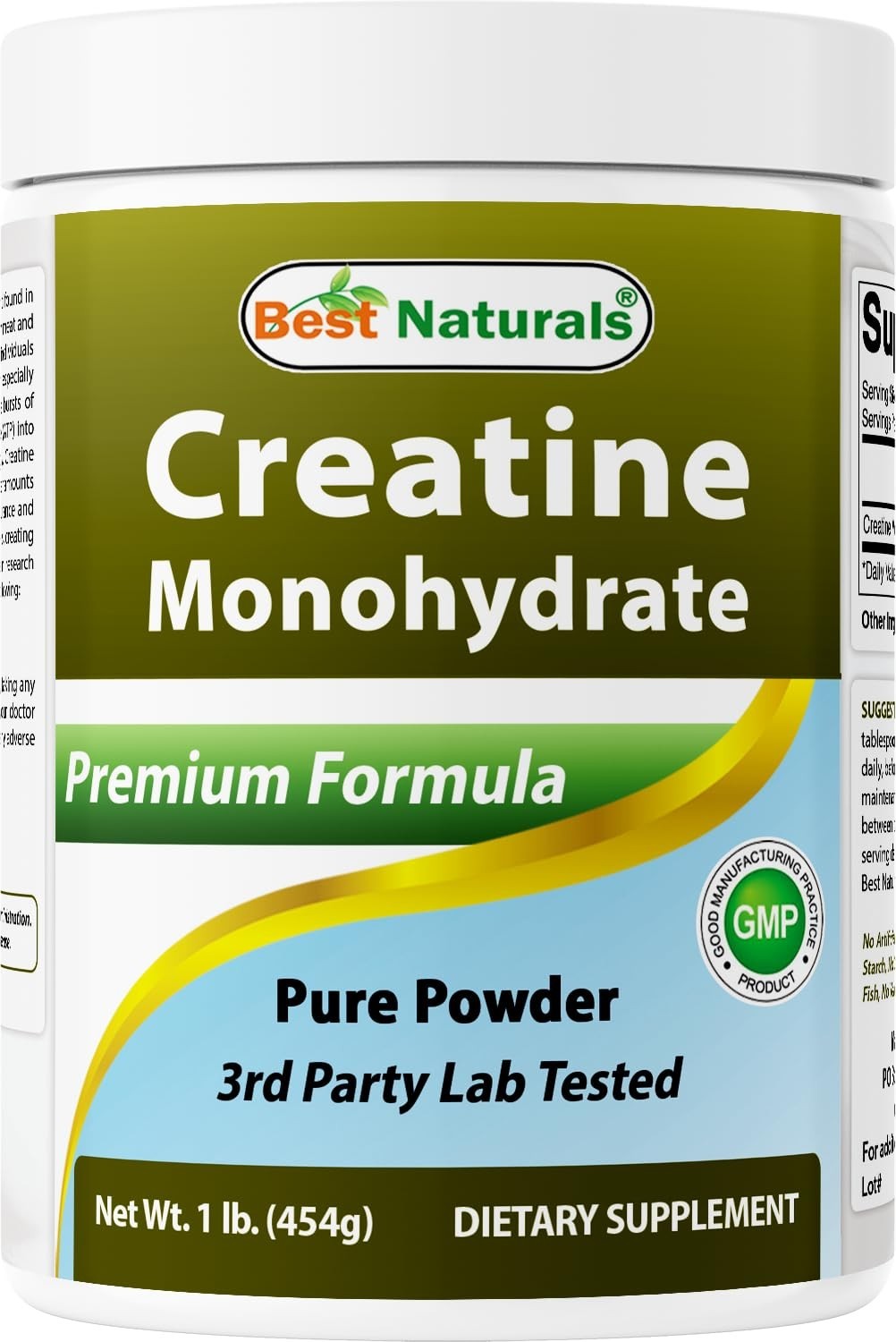 Pure Creatine Monohydrate Powder 1 lb – Muscle Gain, Energy Boost, Workout Suppl