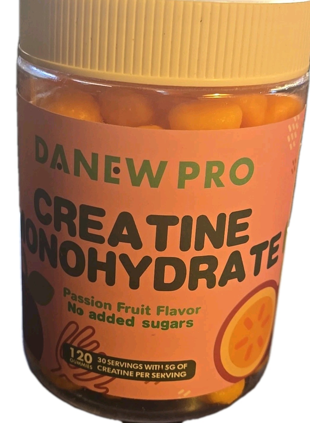 DANEW PRO Creatine Monohydrate Passion Fruit Flavor – 120 Gummies