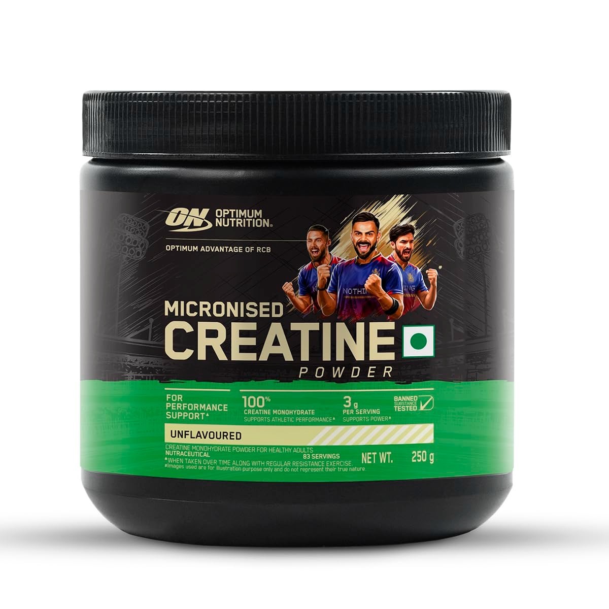 Optimum Nutrition (ON) Micronized Creatine Powder 250gm 83 Serves, Unflavoured