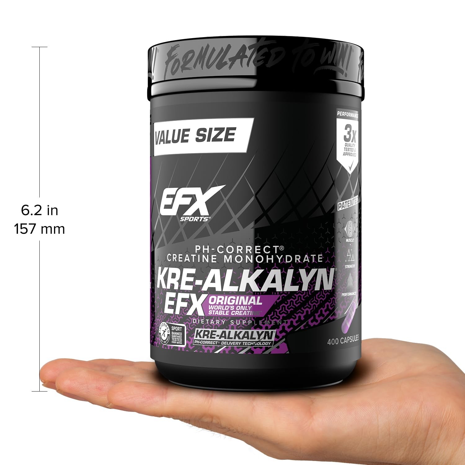 Kre-Alkalyn EFX | pH Correct Creatine Monohydrate Pill Supplement | Strength,…