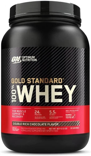 Optimum Nutrition Gold Standard Whey Protein Powder, Double Rich Chocolate
