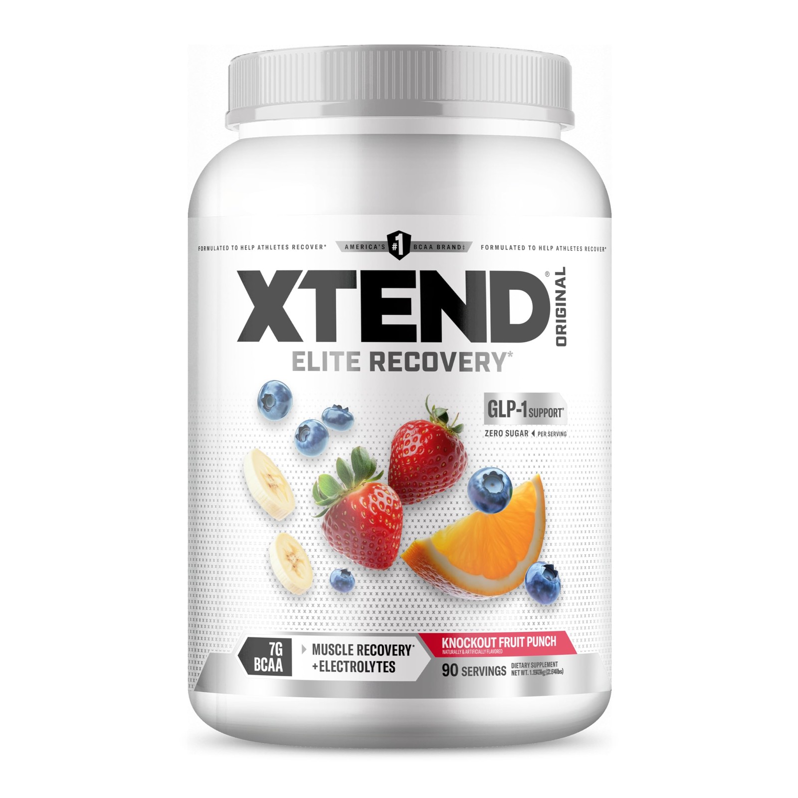 Xtend Original BCAA Powder with Zero Sugar 7g BCAA 90 Servings