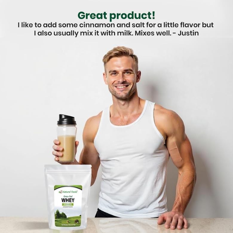 Grass-Fed Whey Protein Concentrate 5 Lb – Cold Processed, Clean Powder