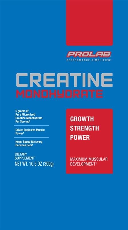 PROLAB Creatine Monohydrate 300g, Best Micronized Creatine Powder, Strength