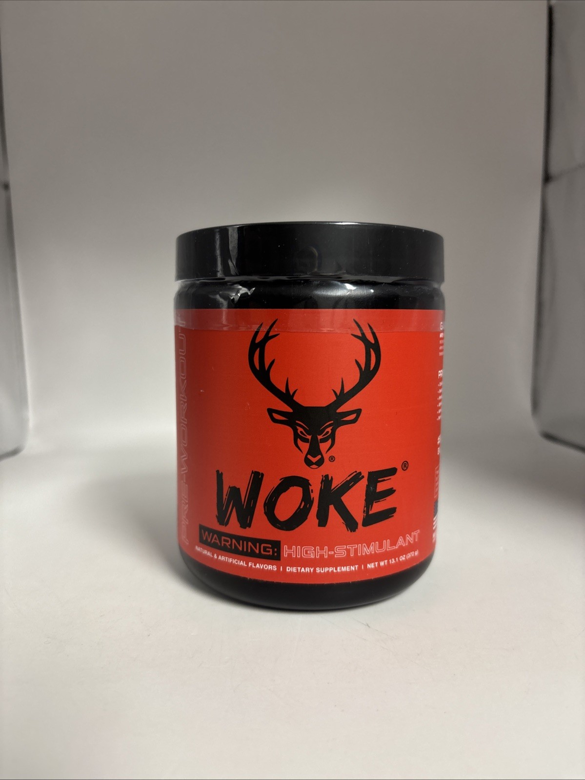 Woke Pre Workout High Stimulant Supplement Powder Grape Gainz 13.1 Oz