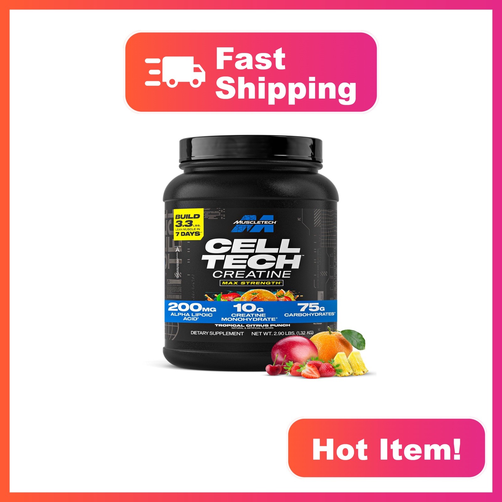 MuscleTech Creatine Monohydrate Tropical Citrus