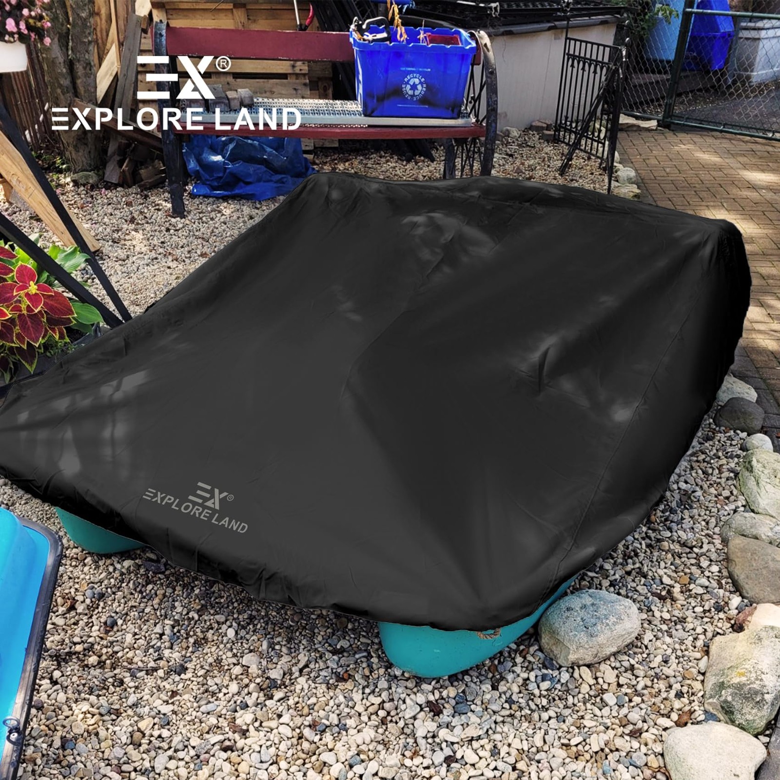 Explore Land Pedal Boat Cover Waterproof Heavy Duty Outdoor 3-6 Person Paddle Bo