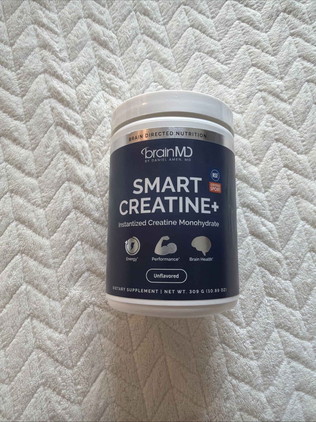 BrainMD Smart Creatine+ Instantized Creatine Monohydrate Unflavored 309g NEW